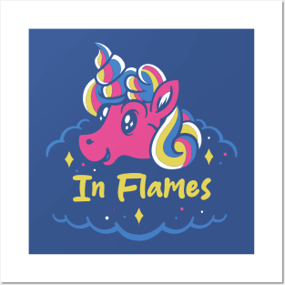 in flames and the unicorn Posters and Art